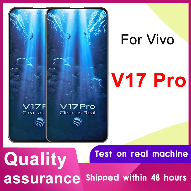 100% Оригинальный 6 44 ''Замена дисплея для Vivo V17 Pro 1910 LCD кодирующий преобразователь сенсорного экрана в сборе