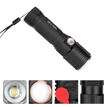 

Flashlight Super Bright T6 LED Flashlight Rechargeable 3 Modes Torch Light 18650 Or 26650 lanterna led flashlight torch latarka