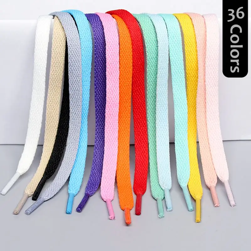 1Pair 36colors Air Force One Flats Shoelaces Classic Shoe Laces Sneaker White  Sports Men Women Children Shoelace Casual Strings