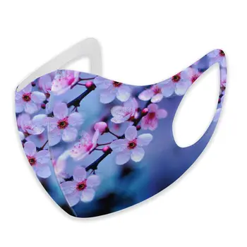 

Cherry Blossom print The stylish windproof and dustproof mask can clean the dustproof external shielding cloth.