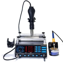 220 В 3 в 1 станция предварительного нагрева инфракрасная паяльная станция BGA нагреватель горячего воздуха 60 Вт Пайка оловом железе