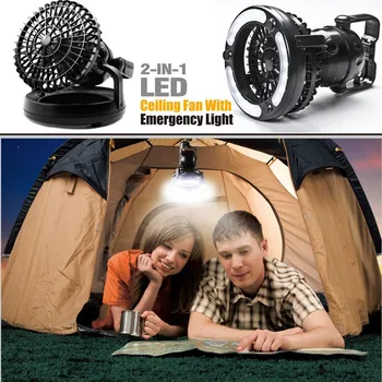 

Portable LED Camping Lantern with Ceiling Fan 18 LED Flashlight Ceiling Fan for Outdoor Hiking Fishing Outages Smarthome Light