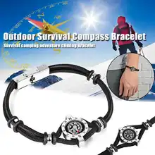 Многофункциональный титановый браслет для выживания на открытом воздухе компасы Для Кемпинга Приключения альпинизма веревка