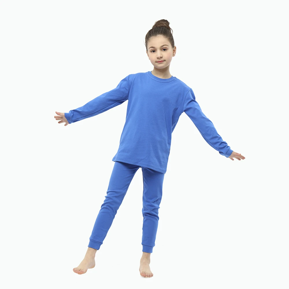 Baby Kids Boys Pajamas Cotton Sets Girls Pyjamas Suit Spring Winter Toddler Girl Clothes Solid Yellow Children Sleepwear Pijamas 2