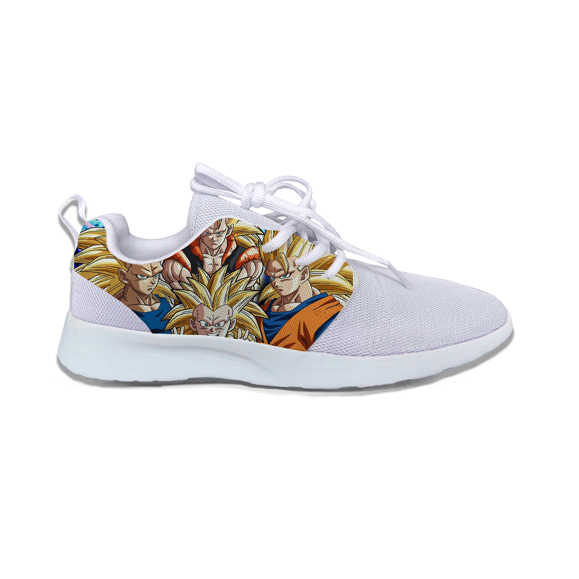 Аниме Dragon Ball Z Super Saiyan Vegeta Goku; популярные крутые спортивные кроссовки; повседневные дышащие кроссовки с 3D принтом для мальчиков и девочек