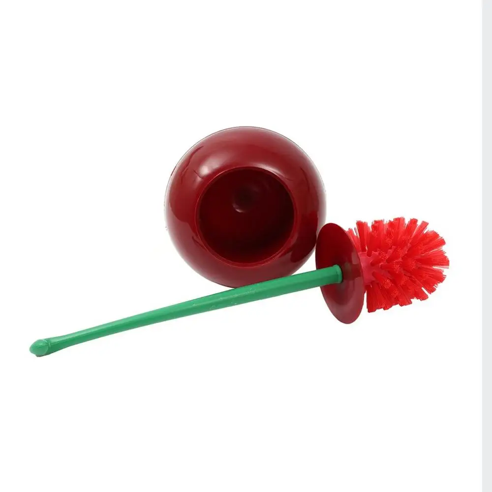 Hot-Sale-Creative-Lovely-Cherry-Shape-Lavatory-Brush-Toilet-Brush-Holder-Set-Red-Dropping-Shipping