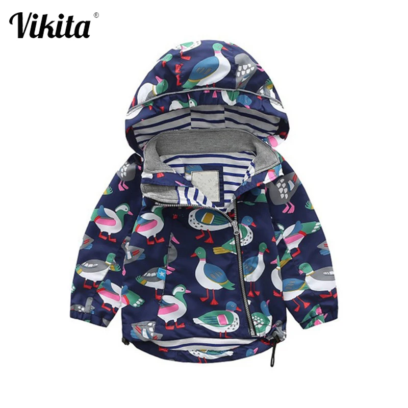 VIKITA Children's Boys Girls Windbreaker Jackets Spring Autumn Outerwear Kids Jacket Windproof Waterproof Coats T017 | Детская