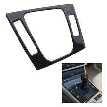 beler Black Carbon Fiber Car Inner Gear Shift Box Panel Cover Trim Sticker Fit For BMW 3 Series E46 1998-2002 2003 2004 2005 