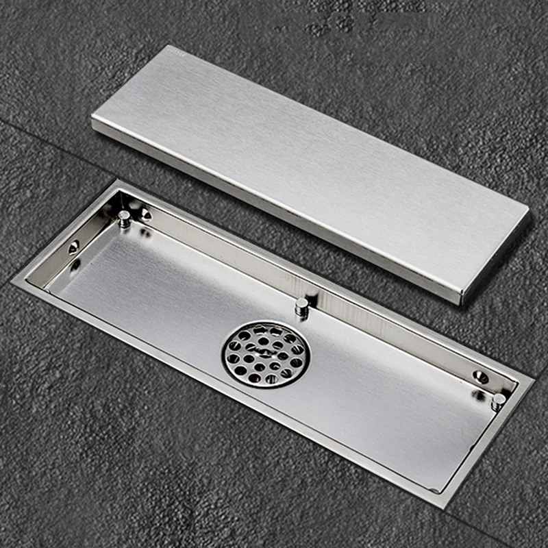 Hot Floor Drains Stainless Steel Linear Shower Floor Drains Tile Insert Drain Channel for Bathroom Kitchen Waste Grate Bathtub