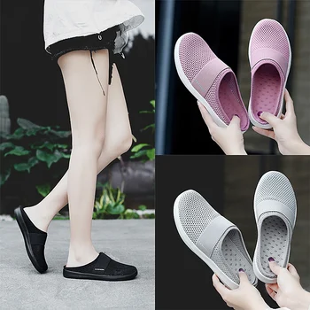 

Women's Shoes Ladies Breathable Casual Shoes Women's Comfortable House Shoes Women's Elasticated Overshoe Women Sandals 35-42