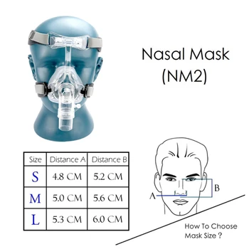 

Full Face Cpap Mask Machine Respirator Auto Oxygenator Bmc Nm2 Nasal Mask With Adjustable Headgear Suitable For Sleep Snoring