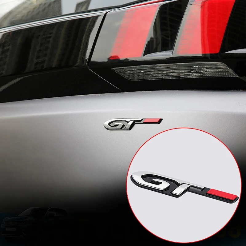 Автомобильный Стайлинг GT логотип эмблема значок наклейка стикер отделка для Peugeot