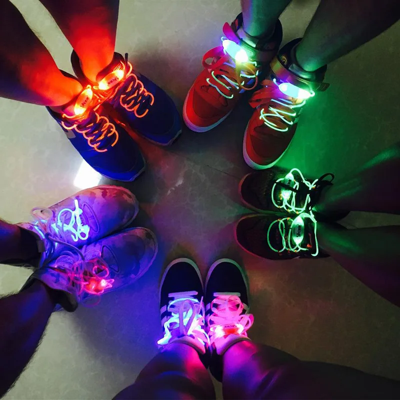 1 пара 120 см модные спортивные светящиеся игрушки аксессуары шнурки светится в темноте улучшают манипуляционные возможности подарок для детей