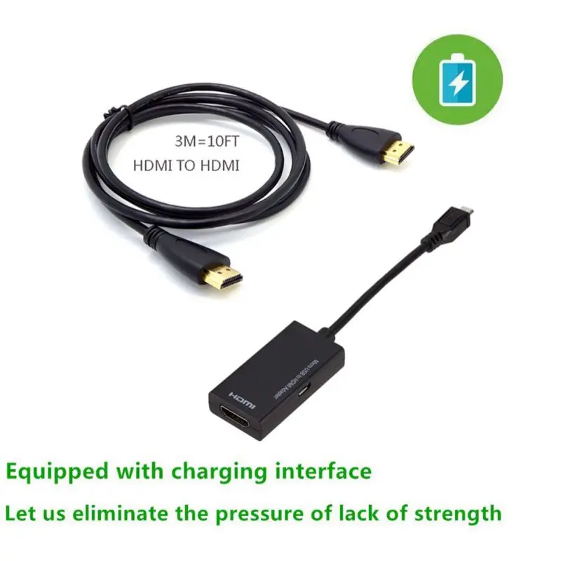 Адаптер Micro USB HDMI MHL для мобильных телефонов Samsung Xiaomi HuaWei|Кабели HDMI| |