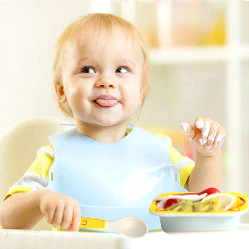 Bamboo Fiber Cartoon Toddler Plates - Fall-Proof Baby Feeding and Complementary Soup Bowls