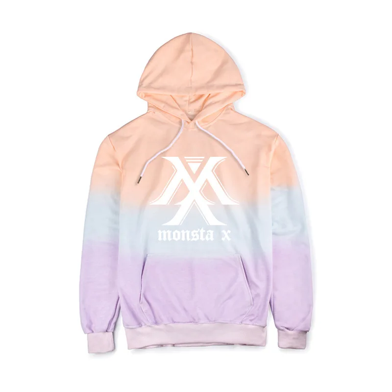 

KPOP MONSTA X Gradient Hoodie Student Men And Women Loose Dropshipping