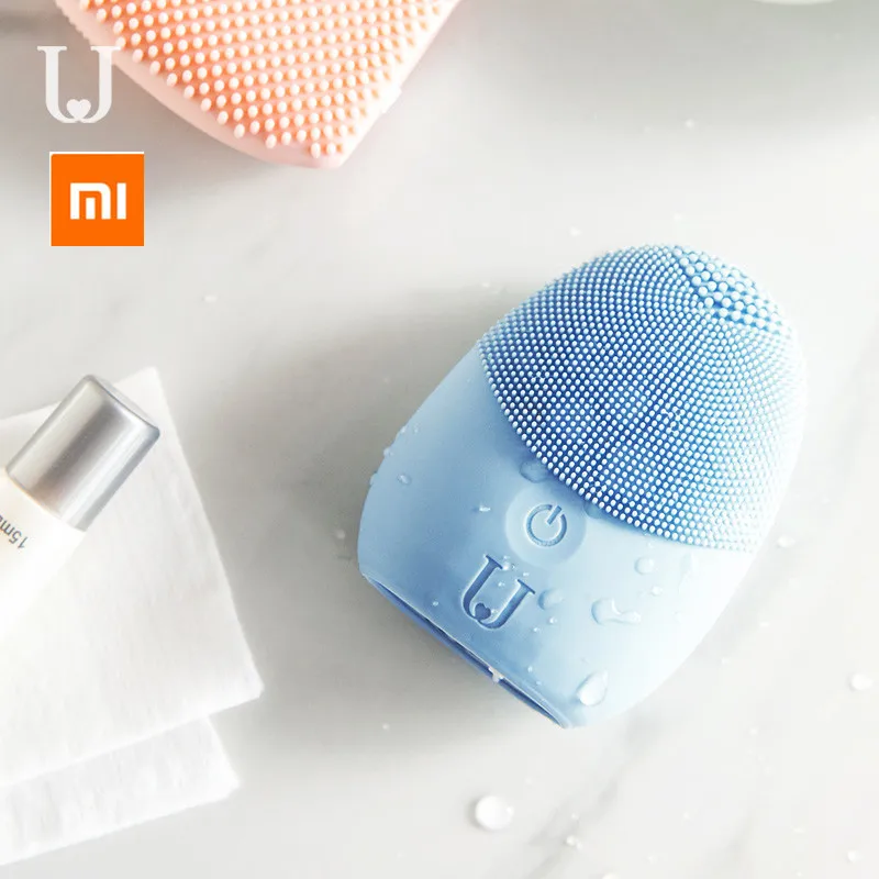Xiaomi mijia звуковая щетка для очищения лица Мини электрическая Массажная стиральная машина водонепроницаемый силикон глубоко очищающие Инструменты для лица