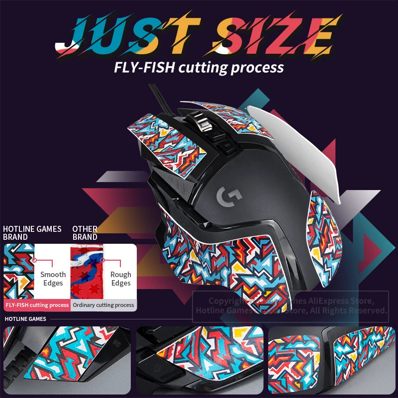 Hotline Games Colorful Mouse Grip Tape For Glorious Model O