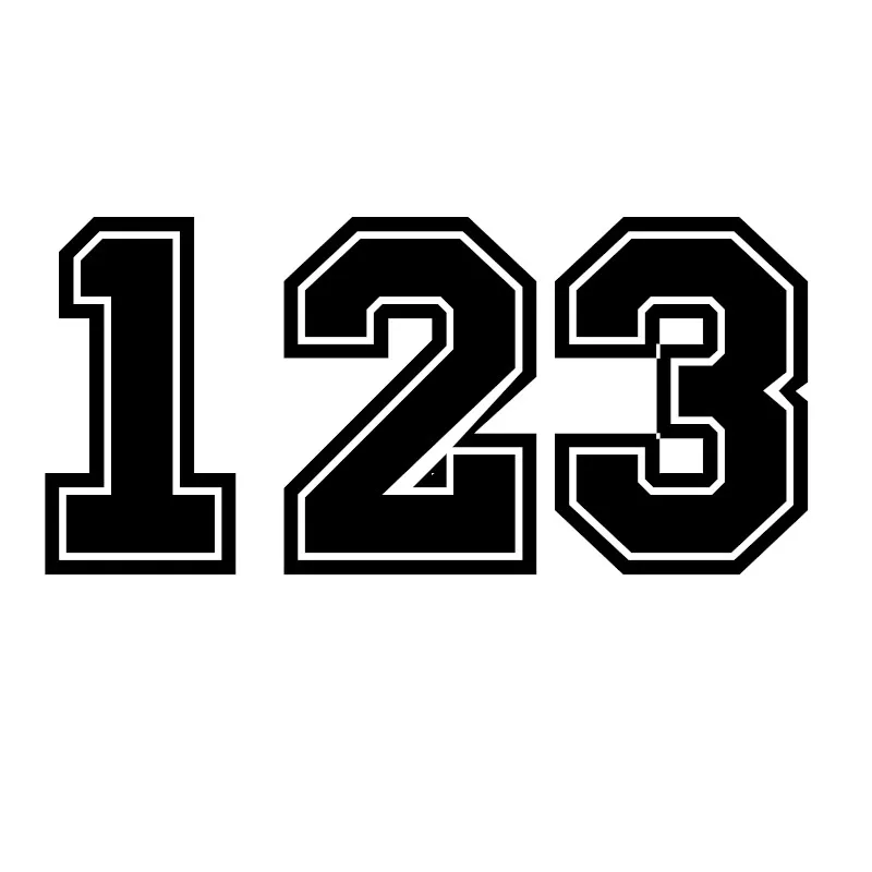 

CK3216# Number 123 reflective funny car sticker vinyl decal waterproof car auto stickers silver/ black for bumper rear window