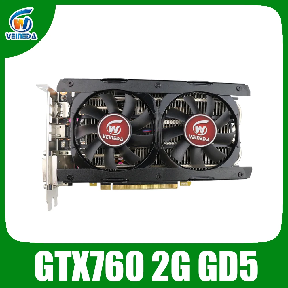 Видеокарты Nvidia GTX760 2GB GDDR5 256Bit 6004MHz DVI HDMI прочнее GTX950, GTX750Ti