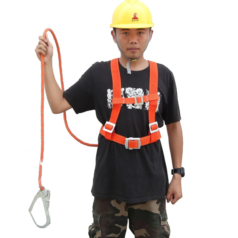 

PP Fiber Single Hook Safety Belt 2/3M Safety Climbing Rope Anti-drop Hiking Protective Gear