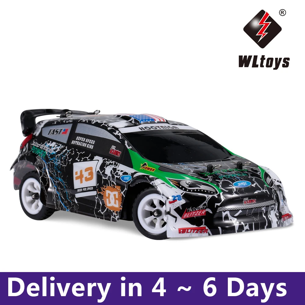 WLtoys coche de carreras teledirigido de alta velocidad para niños