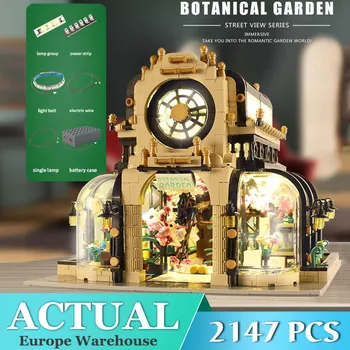 

Mould King Creator Expert Streetview Building Toy Model The Botanical Garden With Led Lights Set 16019 Blocks Bricks Kids Toys