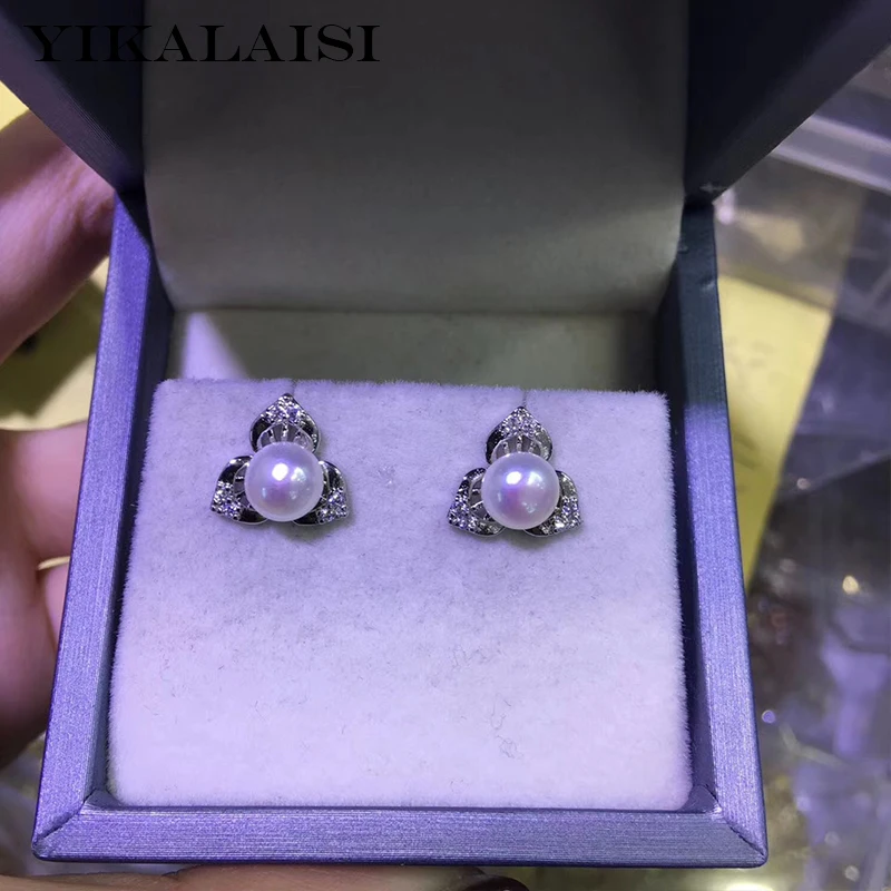 Женские серьги-гвоздики YIKALAISI jewelr7-y из стерлингового серебра 925 пробы с
