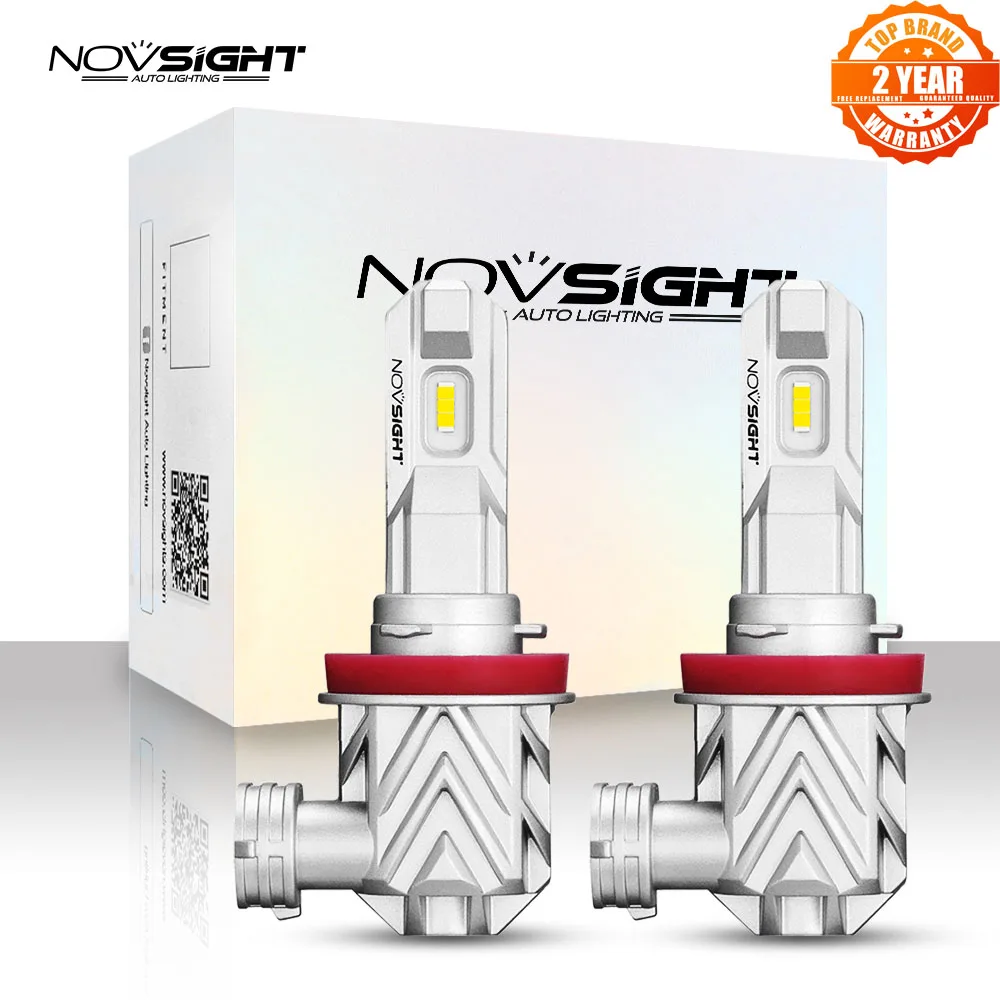 NOVSIGHT 1:1 Mini H11 LED H8 H9 Автомобильная противотуманная фара 50 Вт 12В 10лм автомобильные
