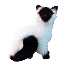 Имитация сиамского кота, игрушка животного для дома, креативное украшение, милый котенок, модель для фотосъемки, подарок на день рождения DY80060