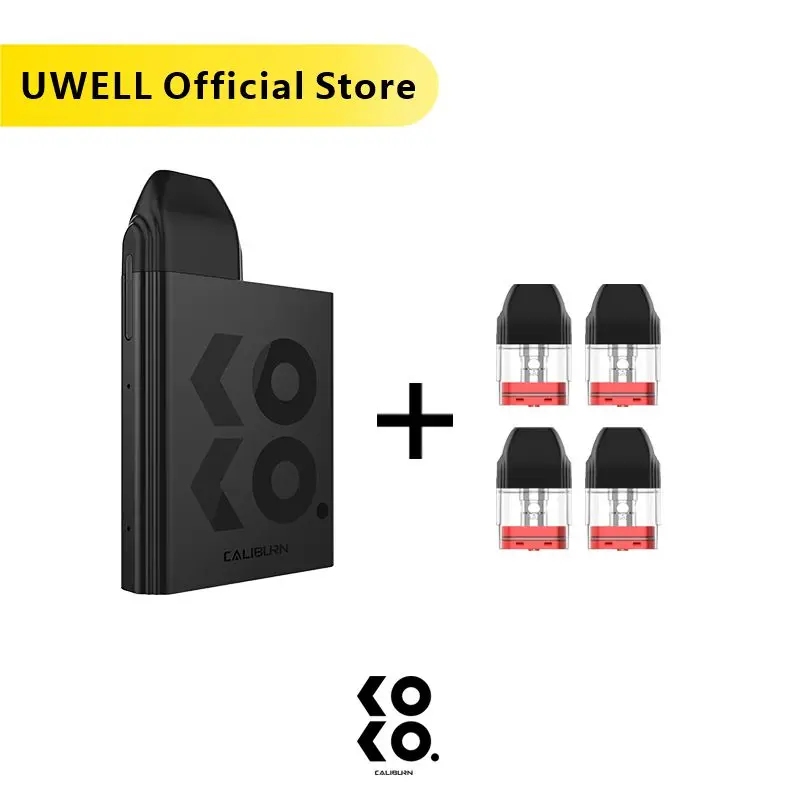 UWELL Caliburn KOKO Pod System Kit and 1Pack 1.2ohm 2ml Refillable Pod Cartridge Top-Fill Vape Pod System