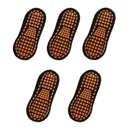 5-Pair Set of Non-Slip Cotton Ankle Socks for Summer - Fun and Functional for All Ages (5 pairs black)