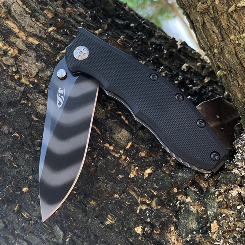 Zt нулевой допуск 0562TS Hinderer нож слайсер Тигр полоса CPM-20CV простой край