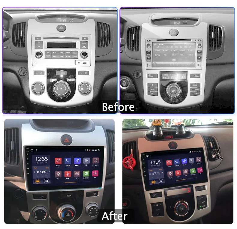 Discount 9 Inch Android 9.0 Car Dvd Gps Player for KIA forte 2009-2014 Radio Video Navigation Bt Wifi 3