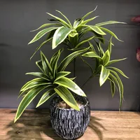 36cm 3 Heads Artificial Palm Tree Plastic Bamboo