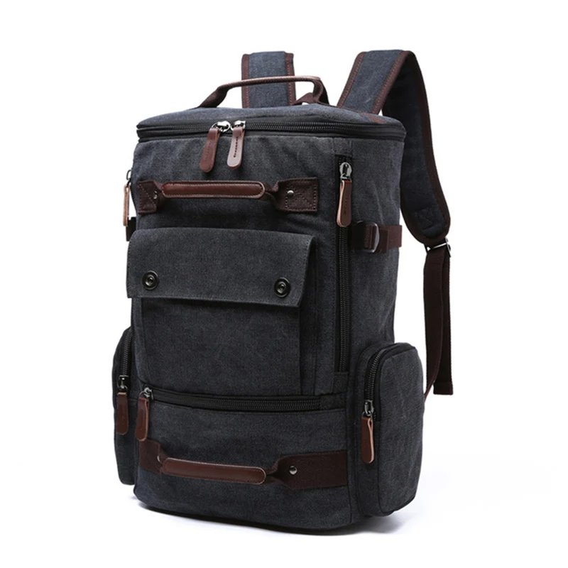 Мужской рюкзак, винтажная холщовая школьная сумка, мужской рюкзак для путешествий, Большая вместительная сумка, рюкзак для ноутбука, сумки для мужчин, Mochilas Escolar