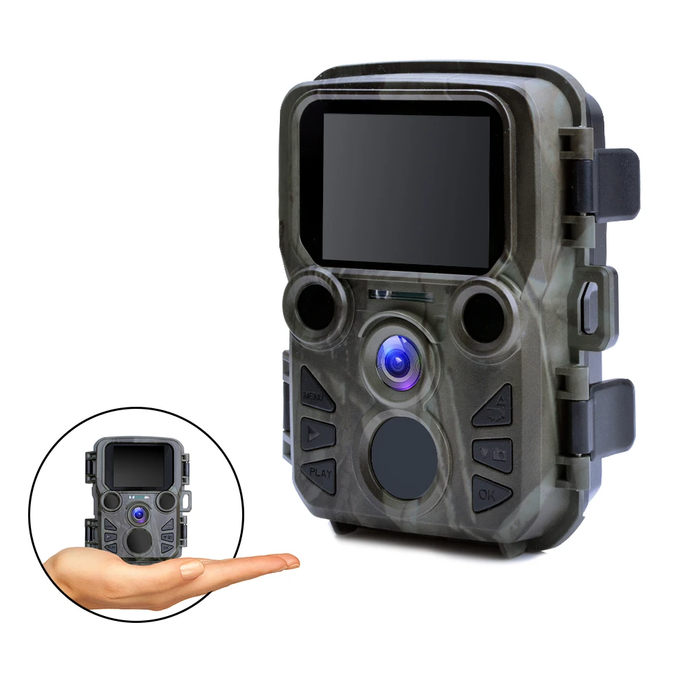 Мини-камера для игры в Трейл, ночное видение, 1080 P, 12 МП, водонепроницаемая охотничья камера, уличная дикая фото-Ловушка с ИК-светодиодами, диапазон до 65 футов