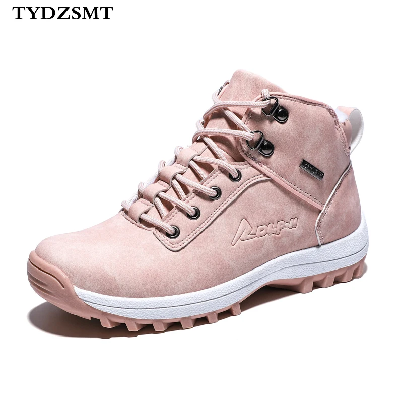 TYDZSMT Women Ankle Snow Boot Winter Warm Plush New Wedges Rubber Platform Faux Suede Lace Up Sexy Pink Ladies Shoes Botas Mujer | Обувь