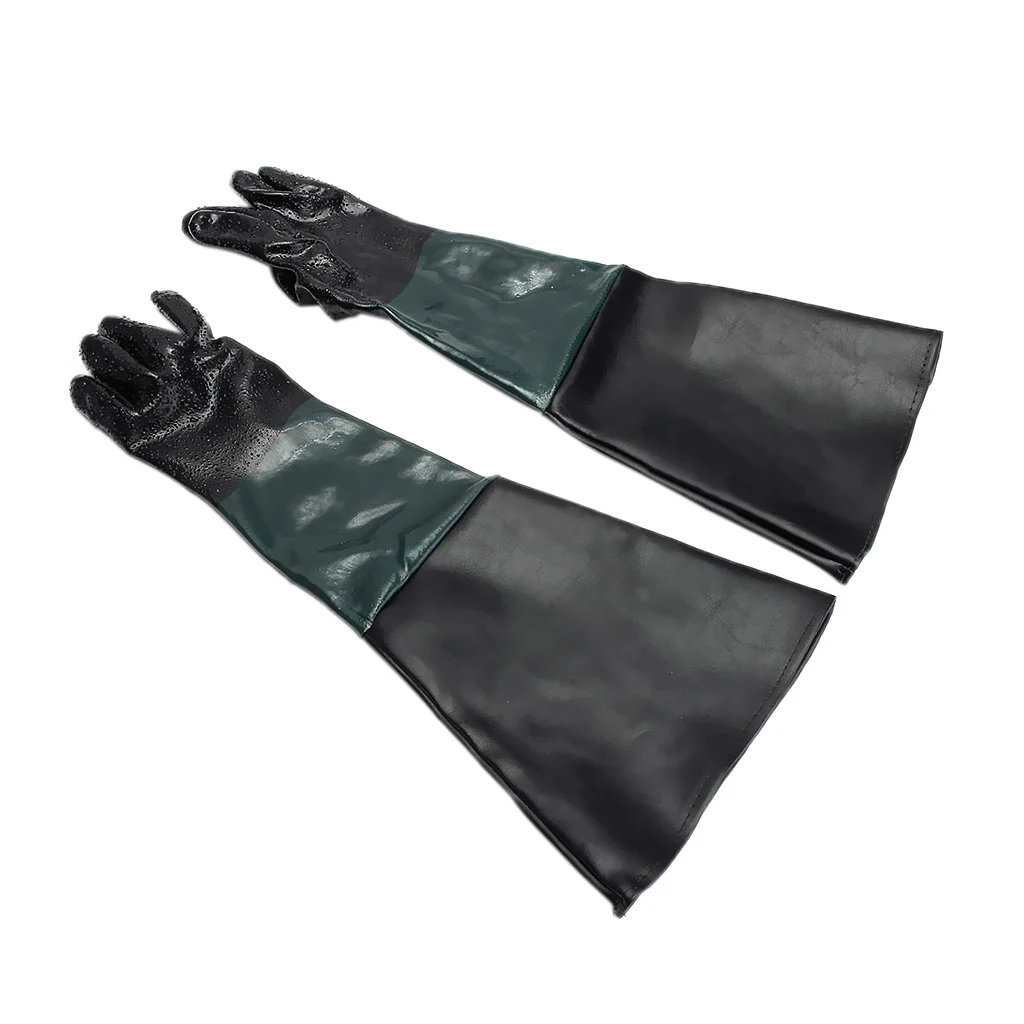 60cm 1 Pair Long PVC Sandblasting Gloves Labour Working Protection Gloves