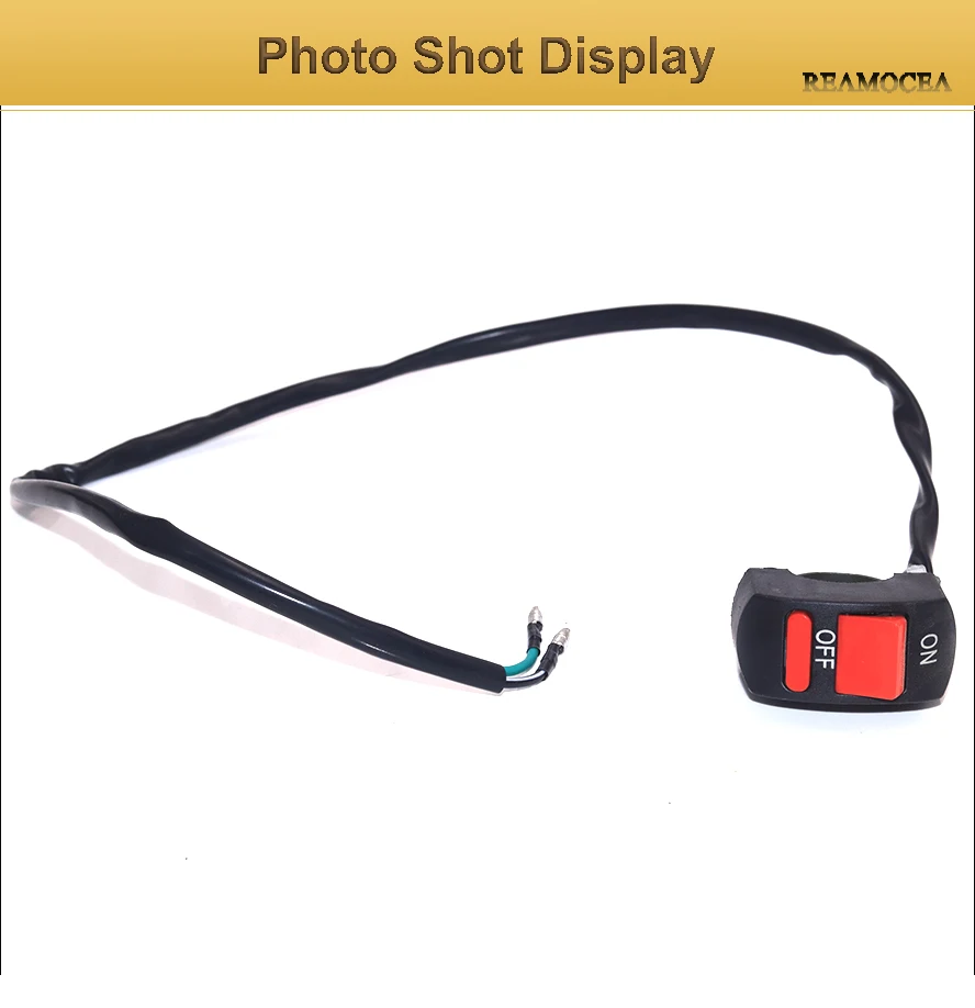 Reamocea 2 провода переключатели ВКЛ-ВЫКЛ Кнопка соединитель мотоцикла свет противотуманных фар переключатель фар кабели аксессуары для мотоциклов