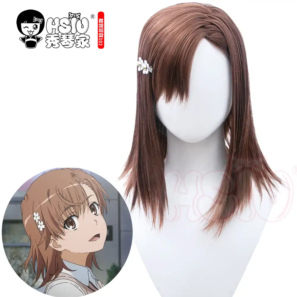 秀御坂美琴かつらアニメとある科学の超電磁砲コスプレ髪無料ヘアアクセサリー 無料キャップ アニメ コスチューム Aliexpress