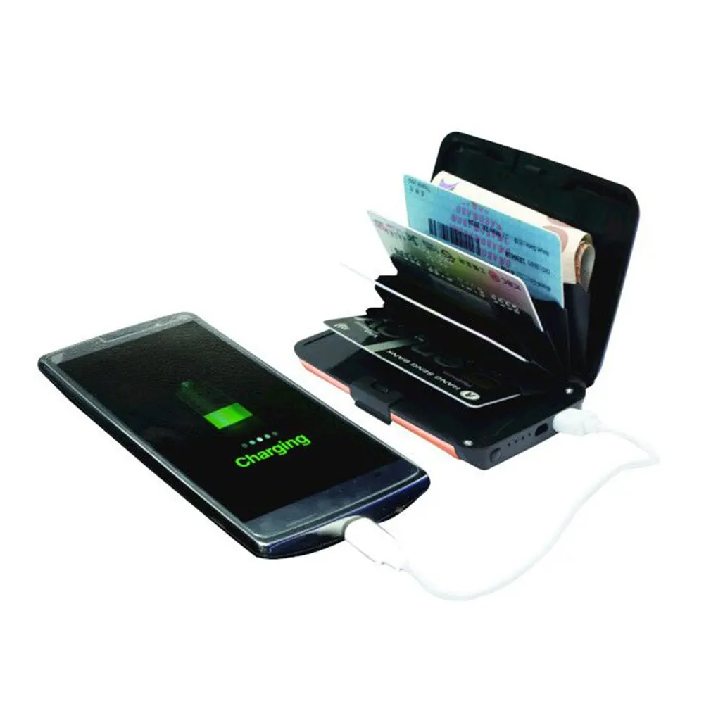 2 в 1 E-Charge бумажники и кошельки дамские клатчи портмоне внешний аккумулятор карманное зарядное устройство