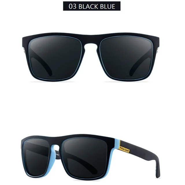 Oversized Polarized Sunglasses Men Women Sports Square Driver's Sun Glasses For Man Female Brand Design Shades Oculos De Sol UV 03 BLACK BLUE