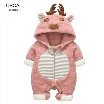 

CROAL CHERIE Warm Fleece Baby Costume Rompers Clothes Cold Winter Boy Girl Romper Thicken Warm Comfortable Cotton Coat Jacket