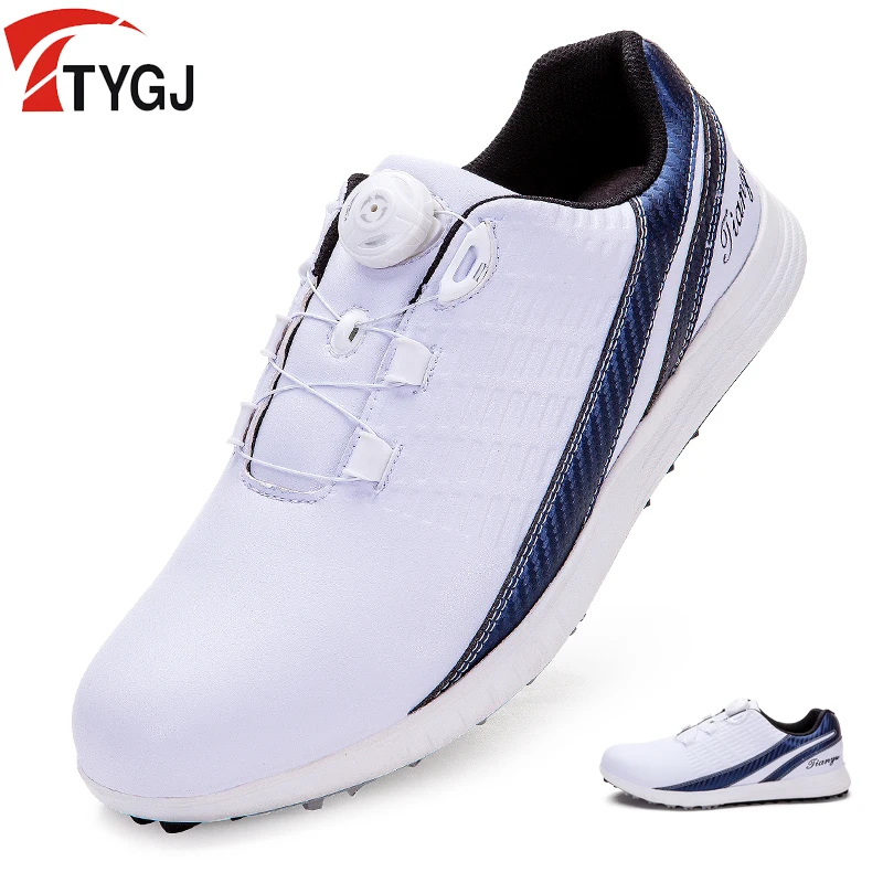 2022 Mens Golf Shoes Waterproof Sports Sneakers Mens Rotating Knobs