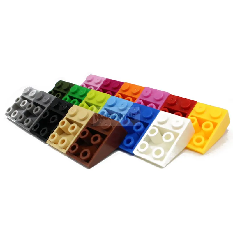 MARUMINE блоки игрушки 3x2 склон кирпич 100 шт./лот перевернутый классический создатель строительные блоки MOC совместимые образовательные DIY игрушки