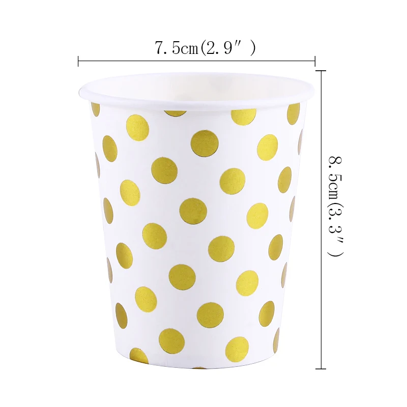 h-cup-10pcs Биоразлагаемые бумажные тарелки, 10 шт., серебро/золото, вечерние тарелки, принадлежности на день рождения, свадьбу, свадьбу, вечеринку - Цвет: h-cup-10pcs
