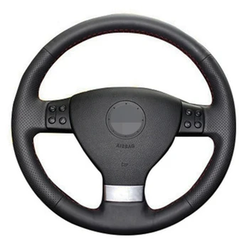 

Black Car Steering Wheel Cover Artificial Leather For Volkswagen Passat B6 Golf 5 Mk5 VW Jetta 5 Mk5 Tiguan 2007-2011