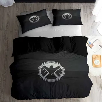 

HELENGILI 3D Bedding Set Avengers Agents of Shield Print Duvet Cover Set Bedcloth with Pillowcase Bed Set Home Textiles #TB-01