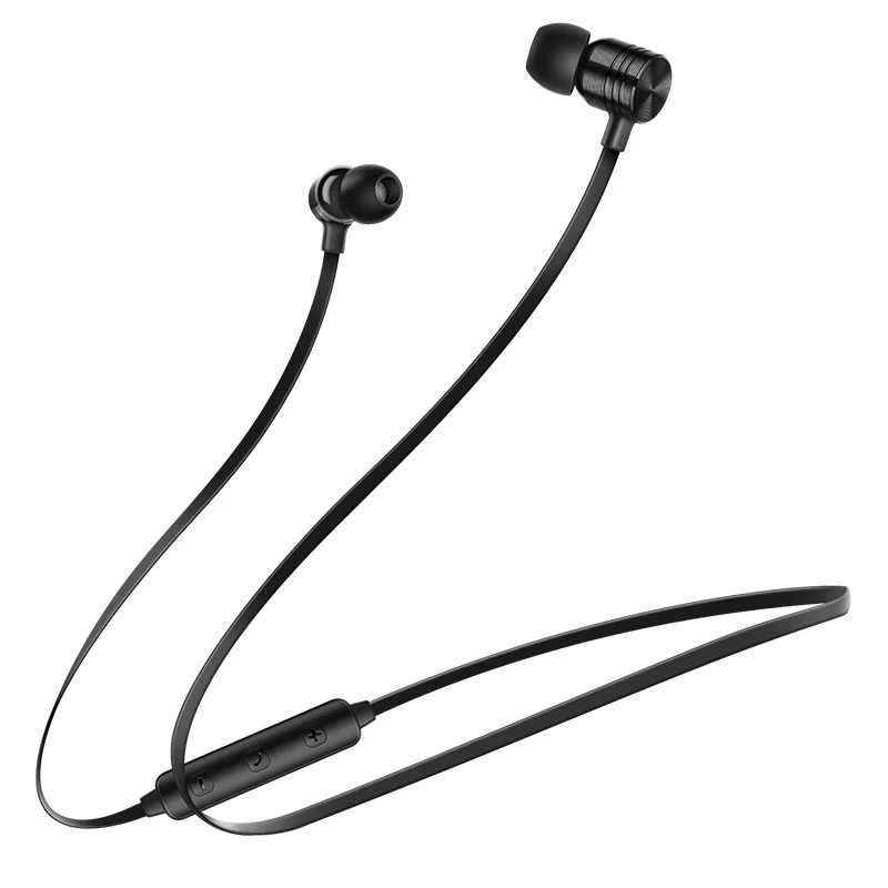 KUULAA, Bluetooth наушники, беспроводные наушники, шейные, спортивные, свободные руки, вкладыши, Bluetooth гарнитура для телефона, Fone de Ouvido - Цвет: Black